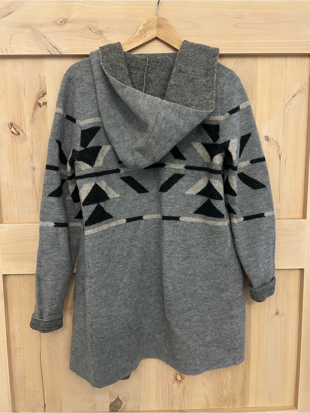 Toad & Co Merino Wool Heartfelt Hoodie open front sweater, size Medium. - Picture 4 of 7